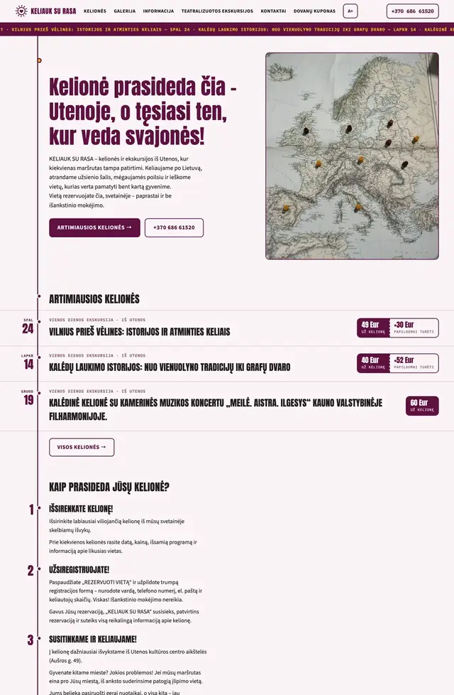 Keliauk su Rasa website